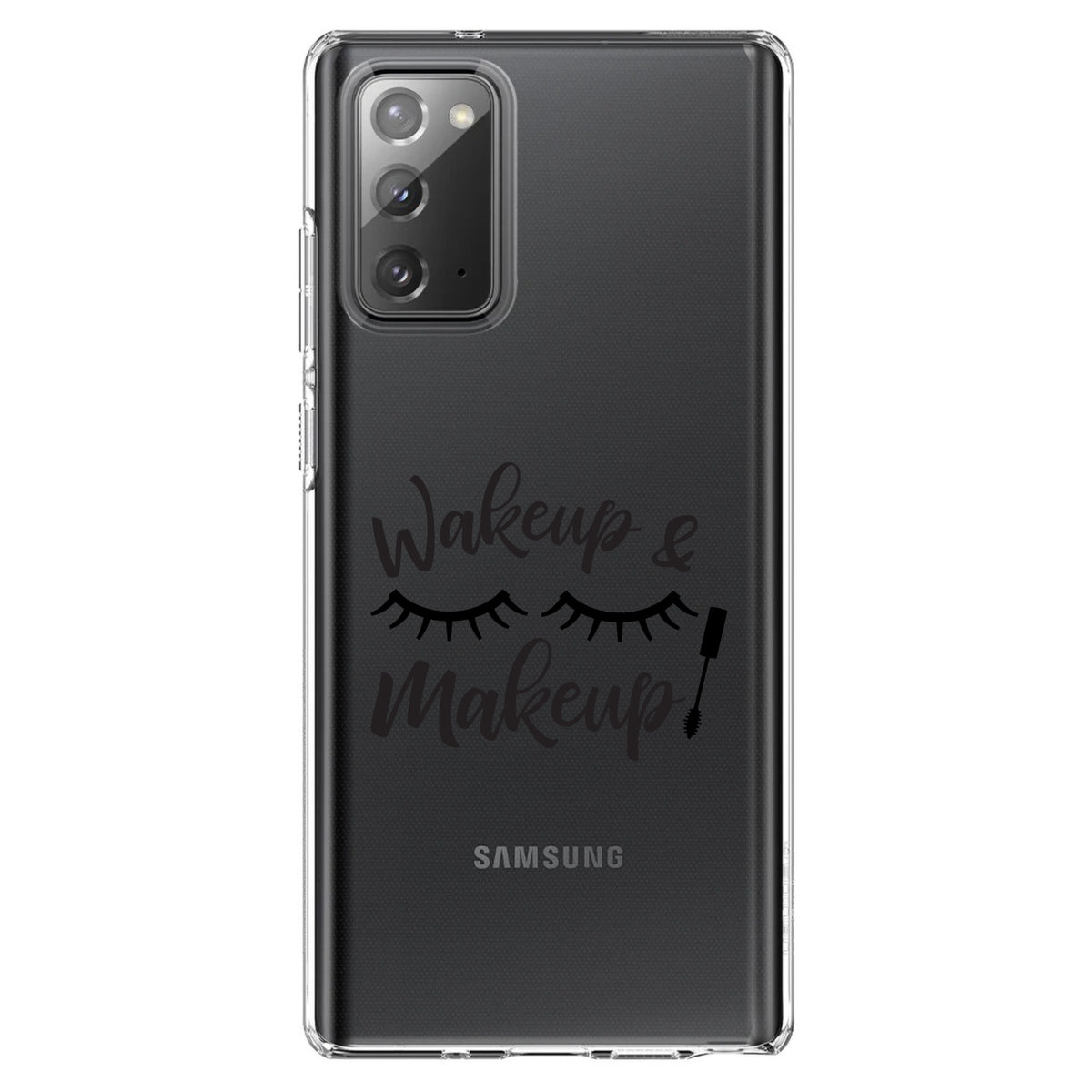 Wake Up & Makeup, Eye Lashes Clear Shockproof iPhone Case, view 7