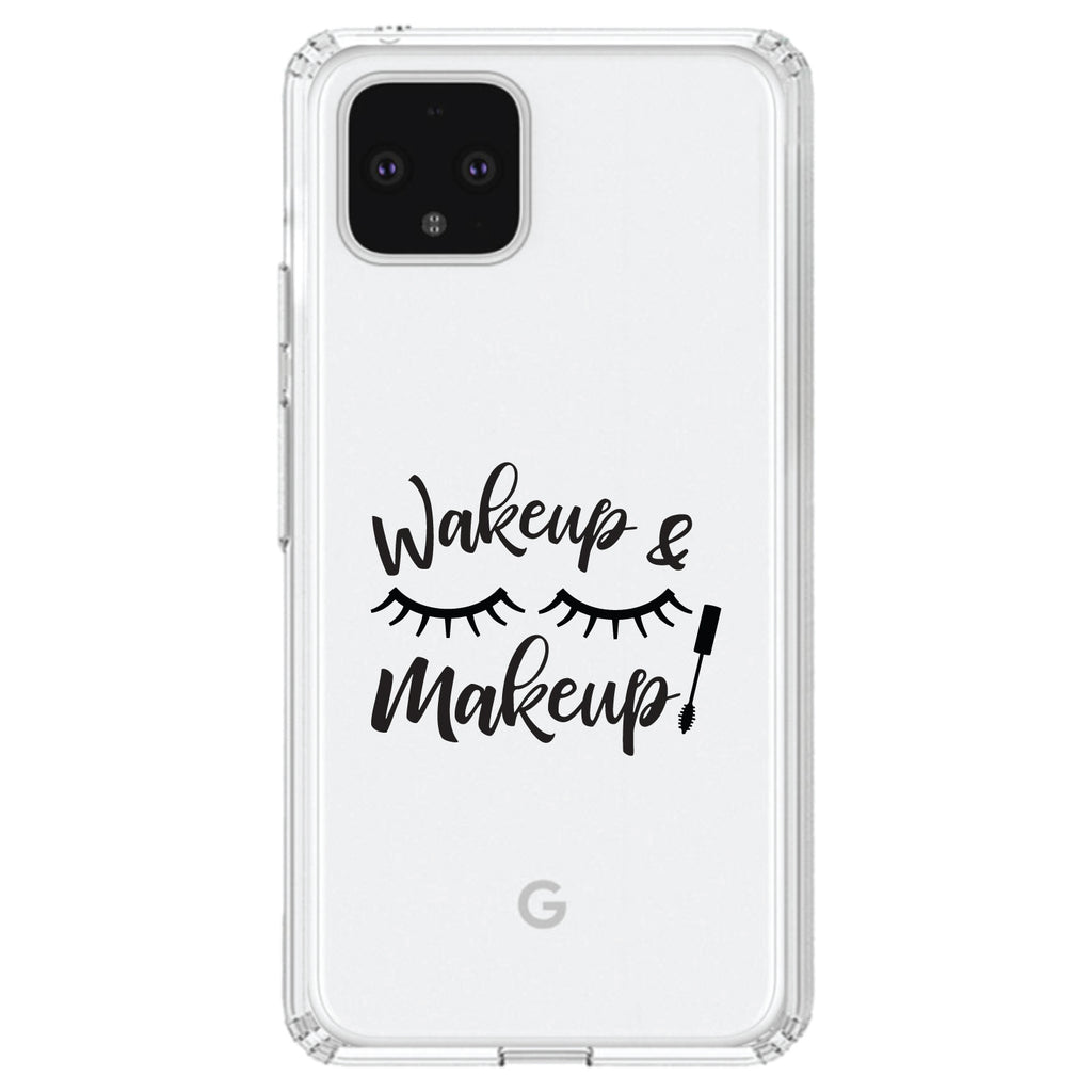 Wake Up & Makeup, Eye Lashes Clear Shockproof iPhone Case, view 23