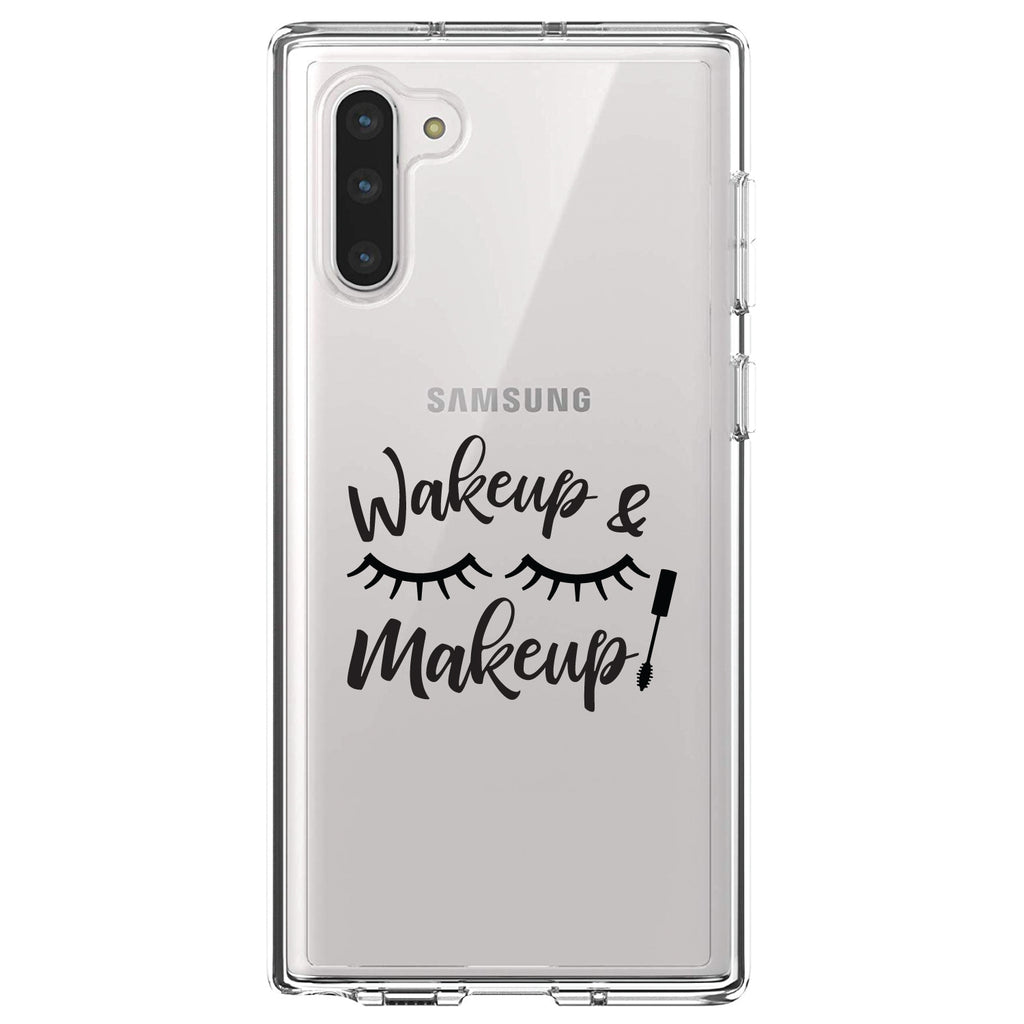 Wake Up & Makeup, Eye Lashes Clear Shockproof iPhone Case, view 9