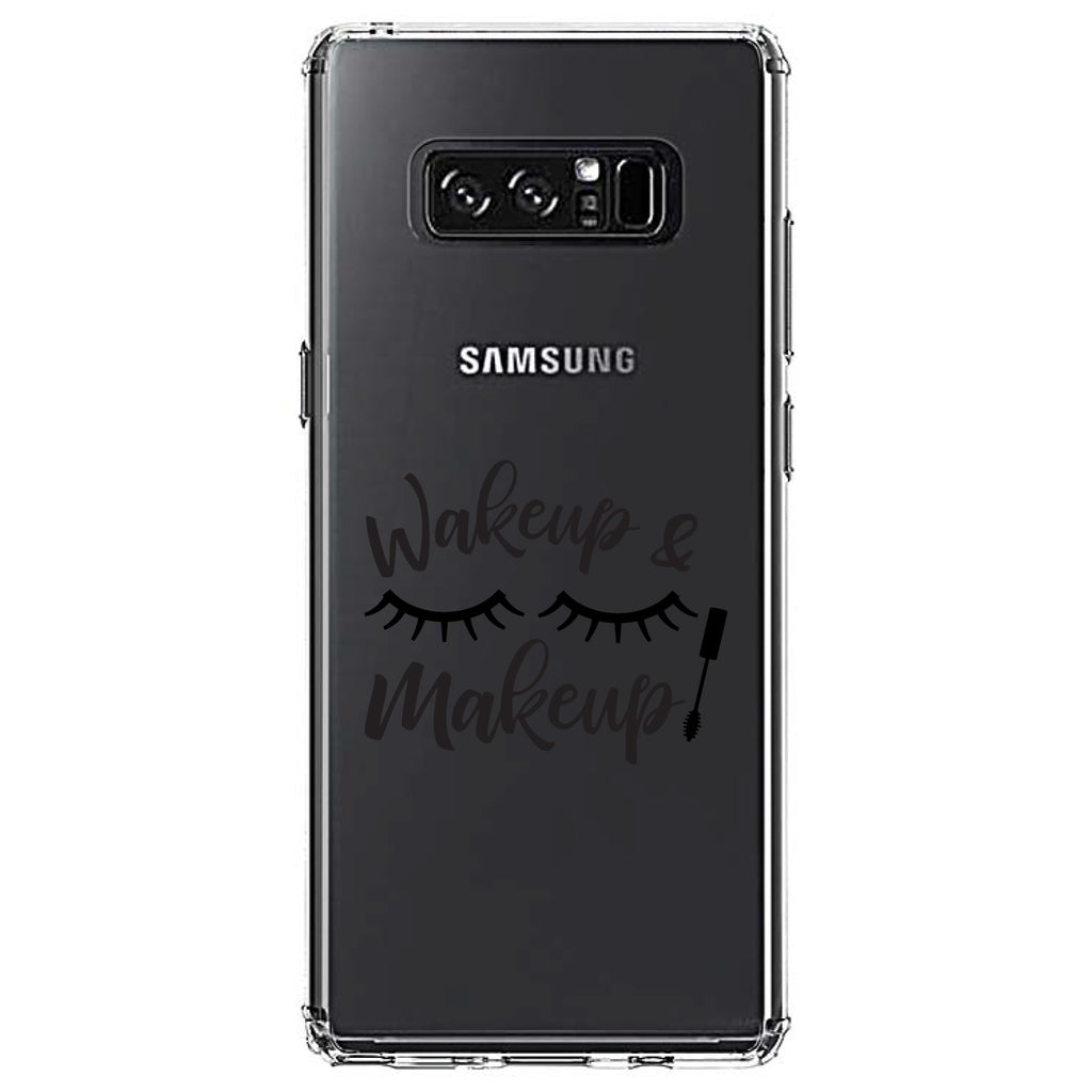 Wake Up & Makeup, Eye Lashes Clear Shockproof iPhone Case, view 12