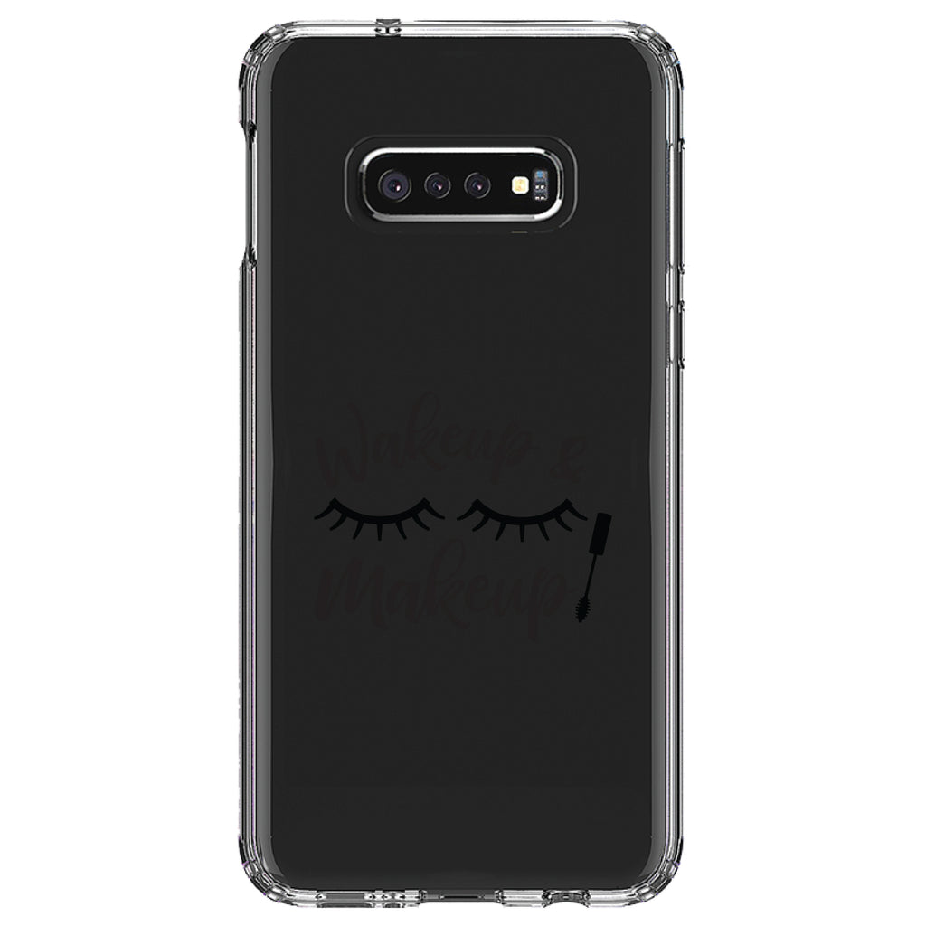 Wake Up & Makeup, Eye Lashes Clear Shockproof iPhone Case, view 18