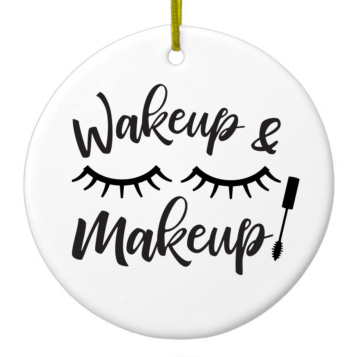 Eye Lashes Ceramic Ornament