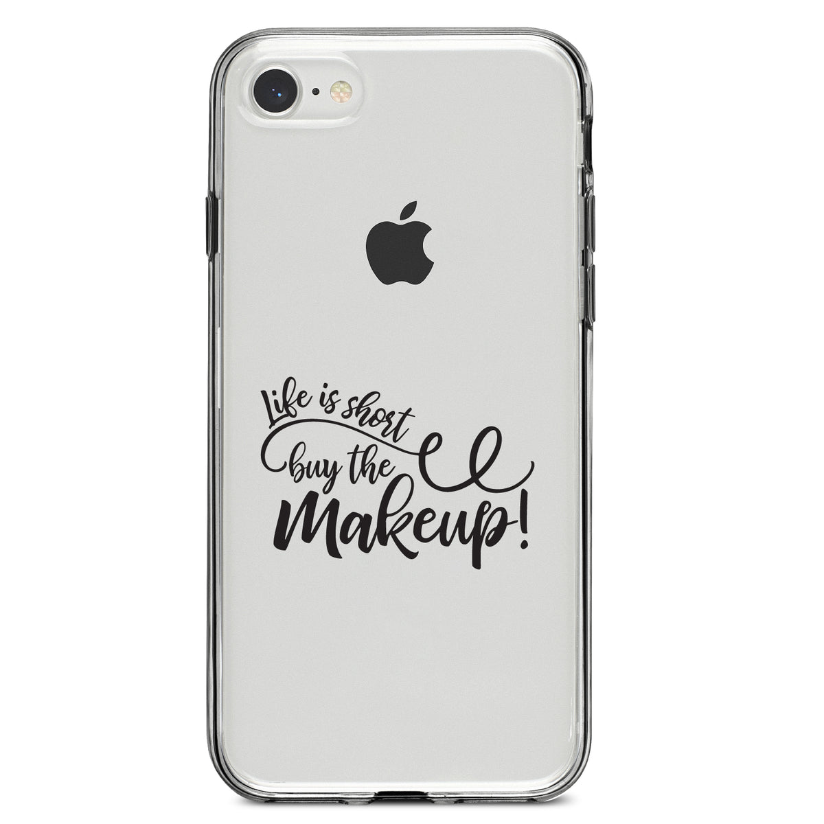 Life is Short, Buy the Makeup Clear Shockproof iPhone Case, view 5