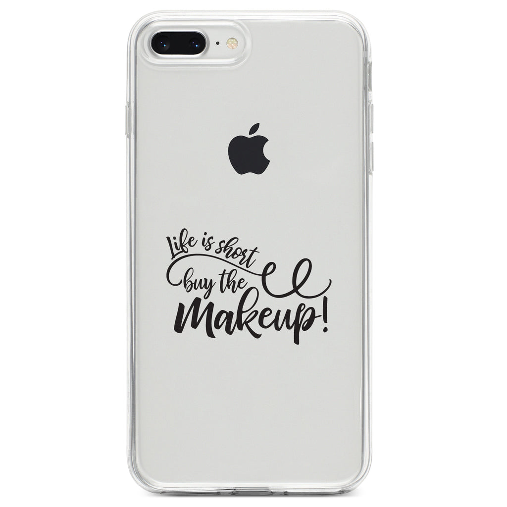 Life is Short, Buy the Makeup Clear Shockproof iPhone Case, view 6