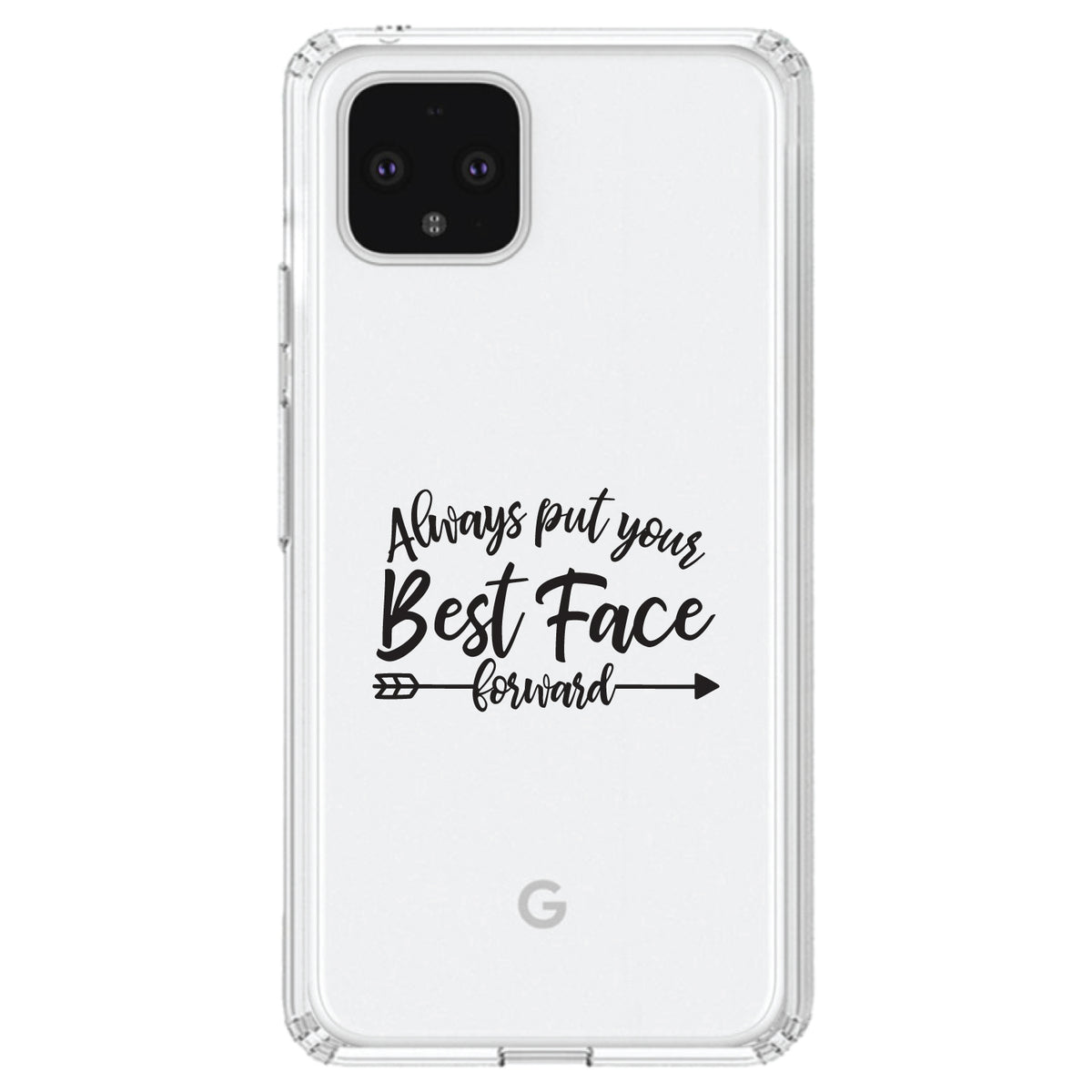 Always Put Your Best Face Forward Clear Shockproof iPhone Case, view 24