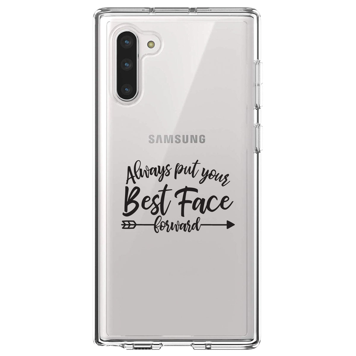 Always Put Your Best Face Forward Clear Shockproof iPhone Case, view 9