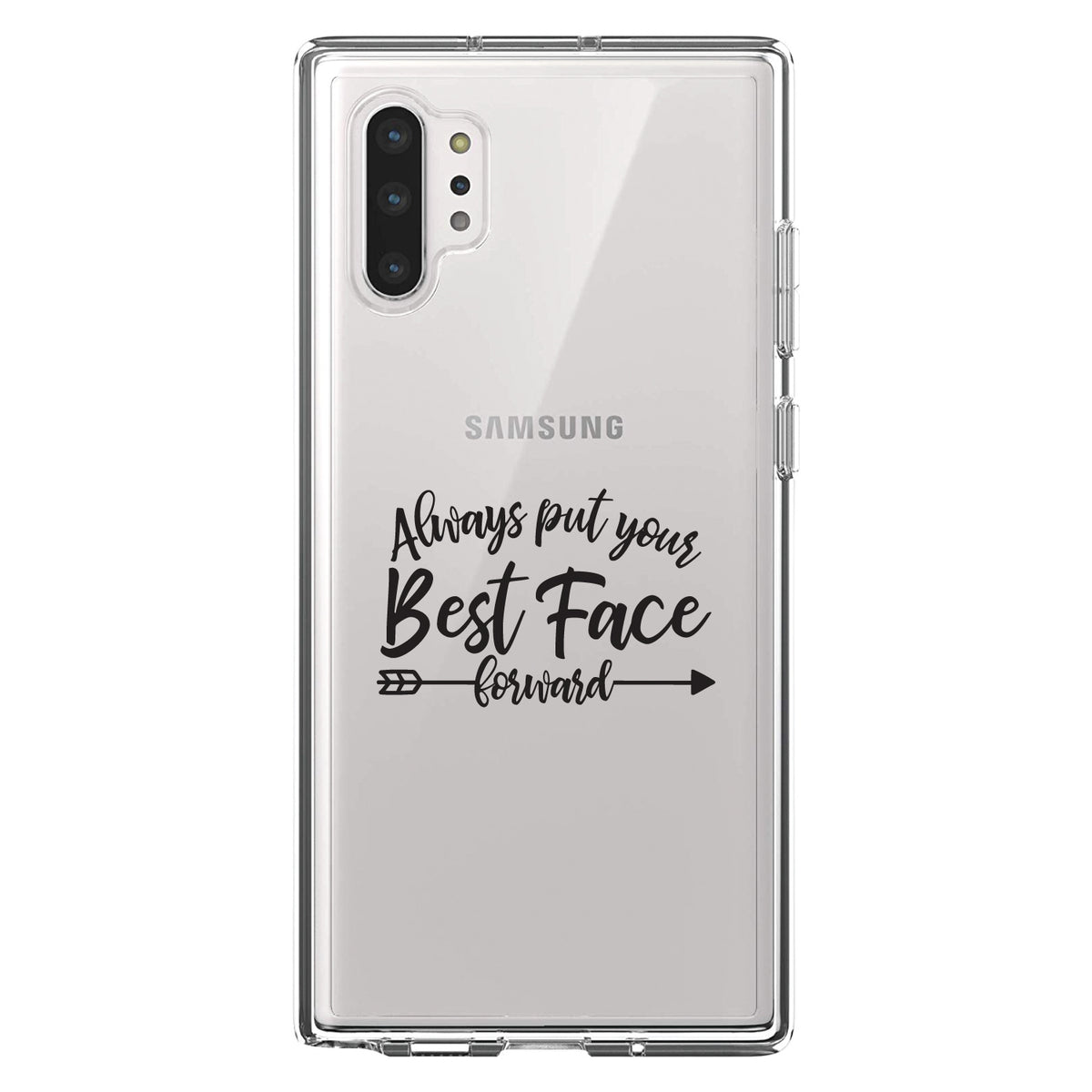 Always Put Your Best Face Forward Clear Shockproof iPhone Case, view 10