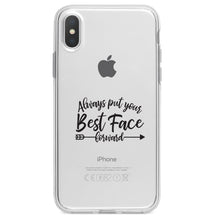 DistinctInk® Clear Shockproof Hybrid Case for Apple iPhone / Samsung Galaxy / Google Pixel - Always Put Your Best Face Forward