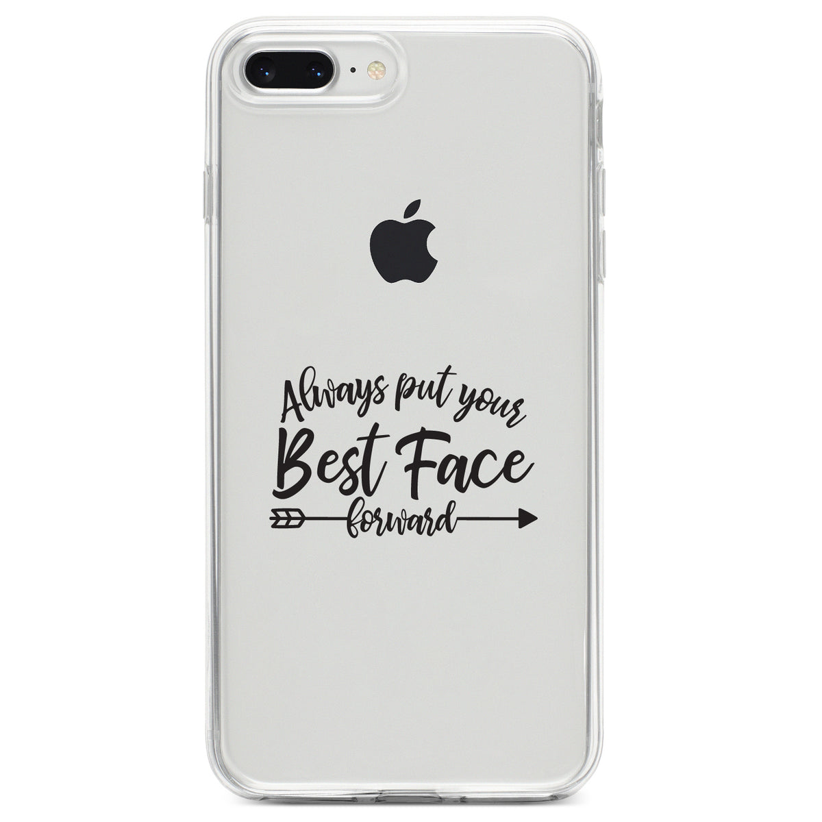 Always Put Your Best Face Forward Clear Shockproof iPhone Case, view 6