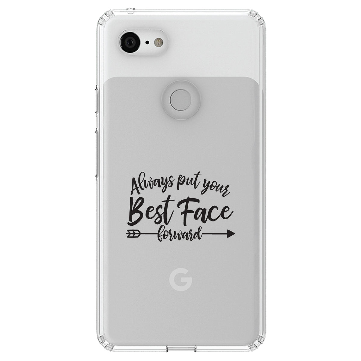 Always Put Your Best Face Forward Clear Shockproof iPhone Case, view 22