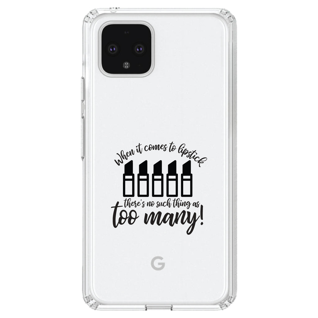 When It Comes to Lipstick, Never Too Many Clear Shockproof iPhone Case, view 23