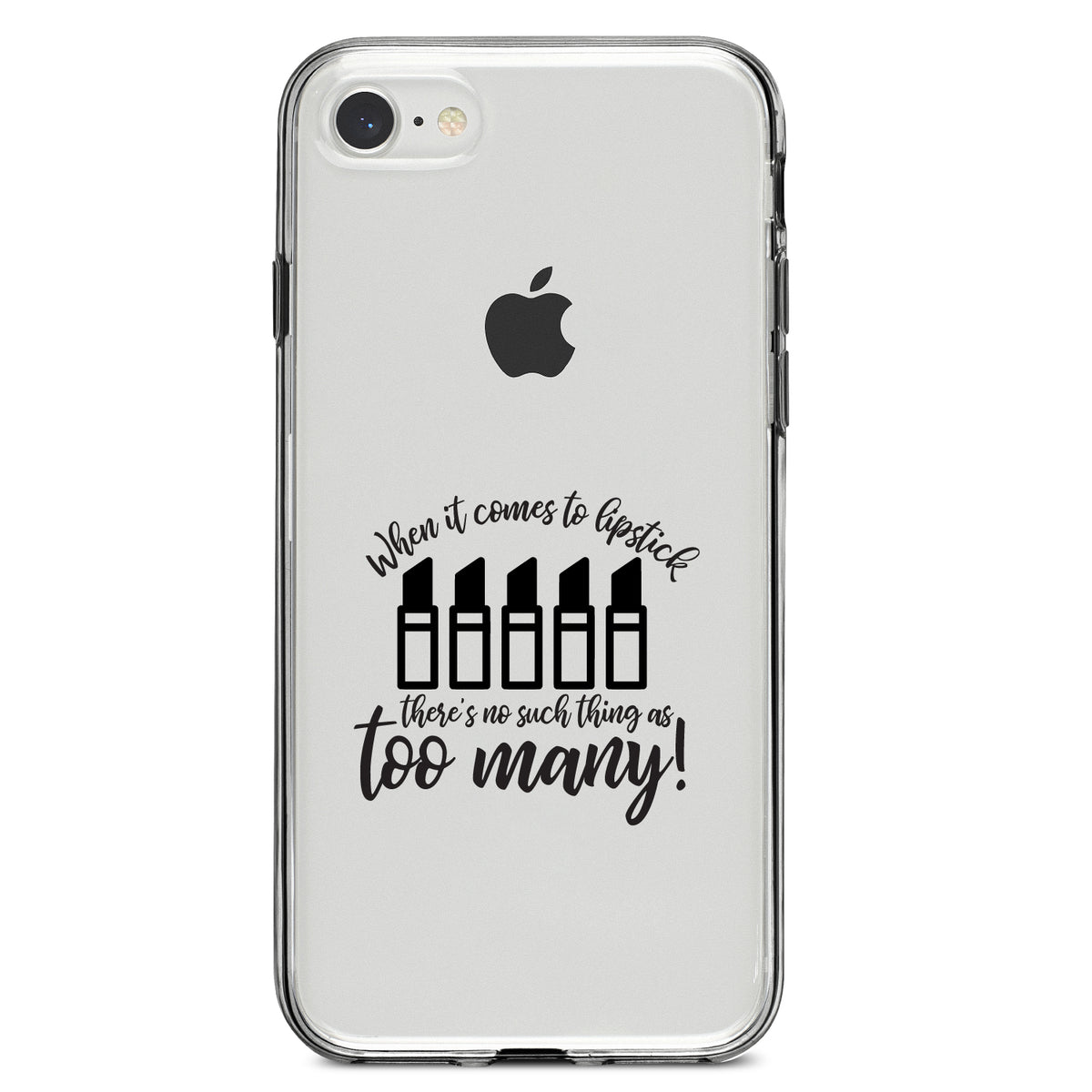 When It Comes to Lipstick, Never Too Many Clear Shockproof iPhone Case, view 5