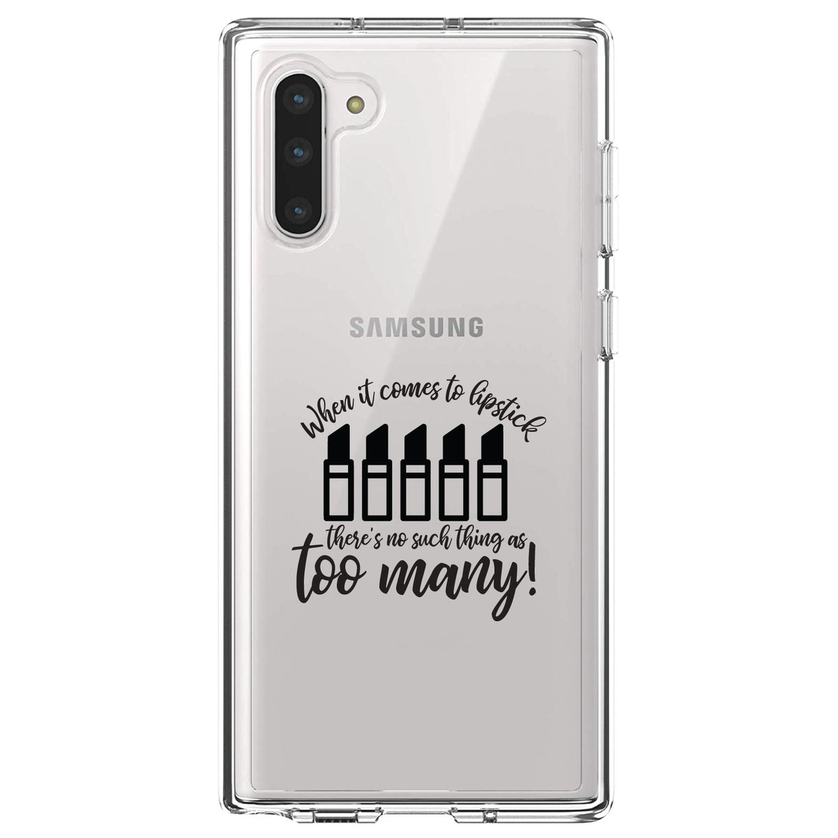 When It Comes to Lipstick, Never Too Many Clear Shockproof iPhone Case, view 9