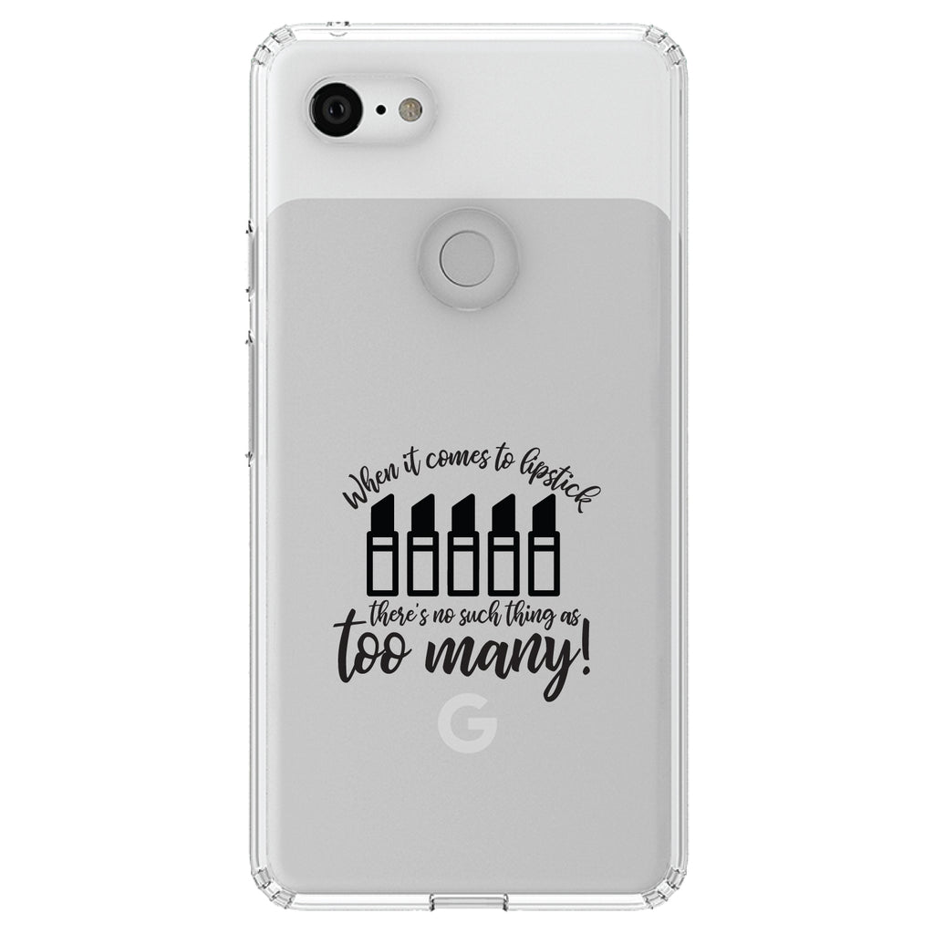 When It Comes to Lipstick, Never Too Many Clear Shockproof iPhone Case, view 21