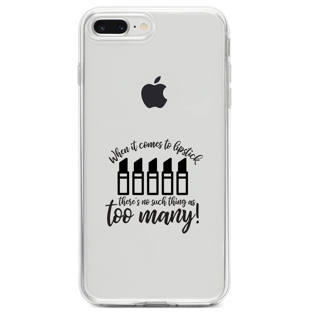 When It Comes to Lipstick, Never Too Many Clear Shockproof iPhone Case, view 6
