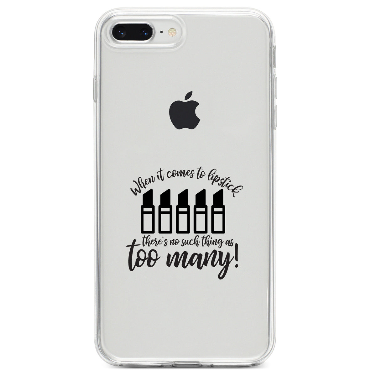 When It Comes to Lipstick, Never Too Many Clear Shockproof iPhone Case, view 6