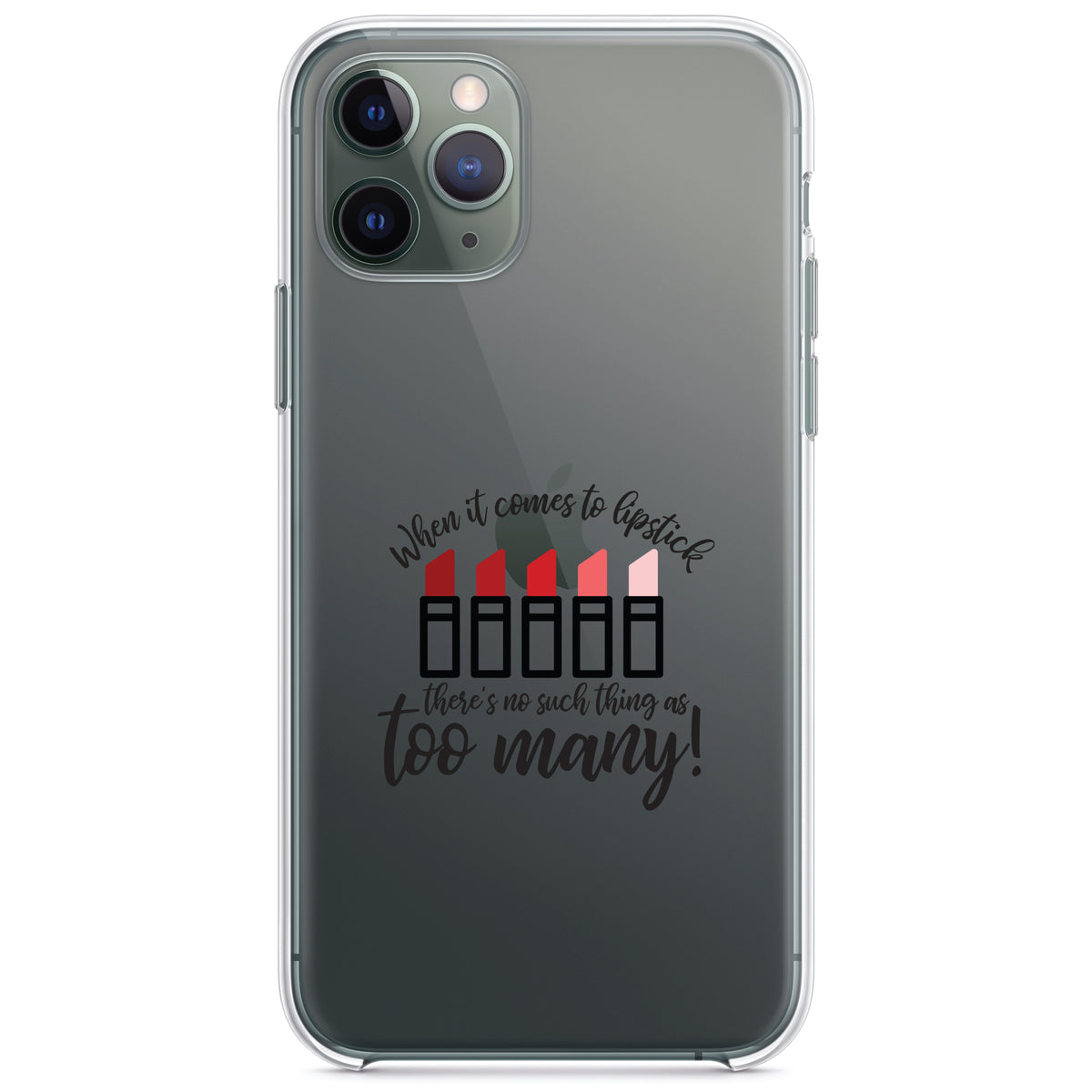 When It Comes to Lipstick, Never Too Many Red Clear Shockproof iPhone Case