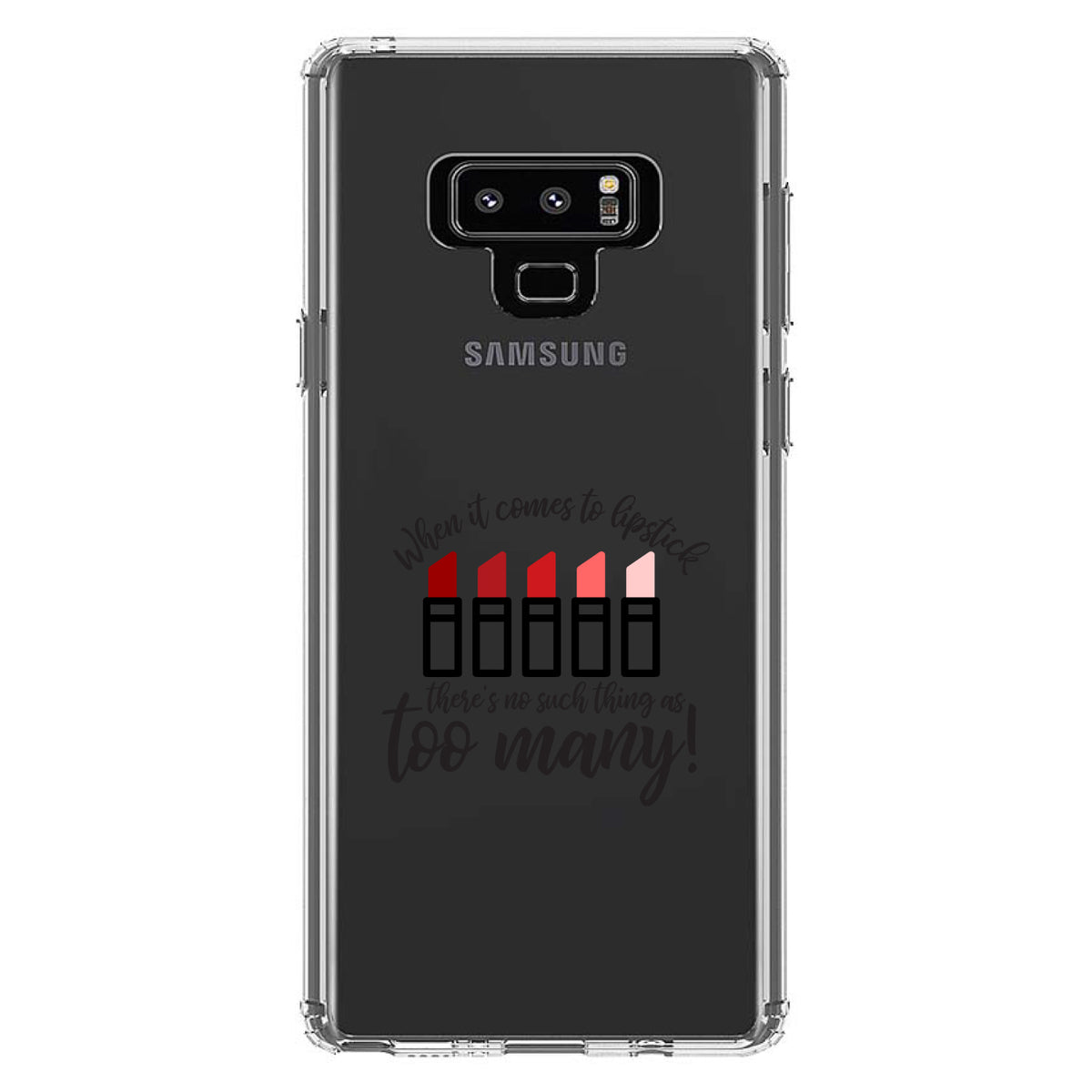 When It Comes to Lipstick, Never Too Many Red Clear Shockproof iPhone Case, view 11