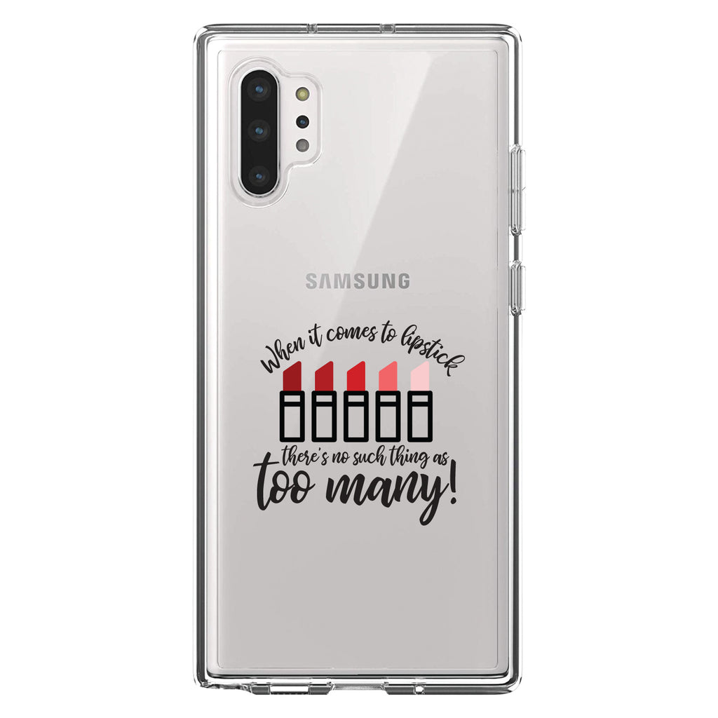 When It Comes to Lipstick, Never Too Many Red Clear Shockproof iPhone Case, view 10