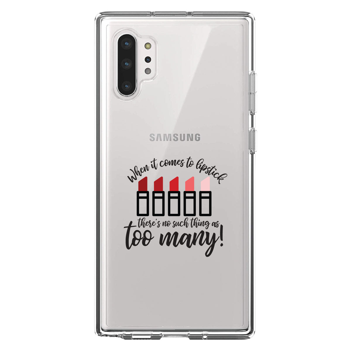 When It Comes to Lipstick, Never Too Many Red Clear Shockproof iPhone Case, view 10