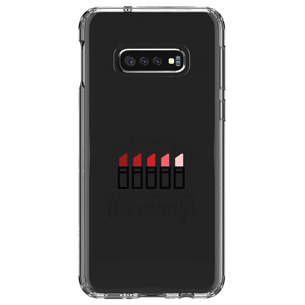 When It Comes to Lipstick, Never Too Many Red Clear Shockproof iPhone Case, view 18