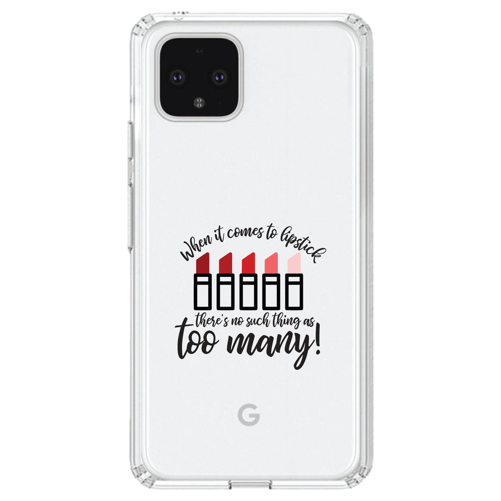 When It Comes to Lipstick, Never Too Many Red Clear Shockproof iPhone Case, view 23