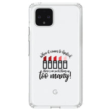 DistinctInk® Clear Shockproof Hybrid Case for Apple iPhone / Samsung Galaxy / Google Pixel - When It Comes to Lipstick, Never Too Many Red