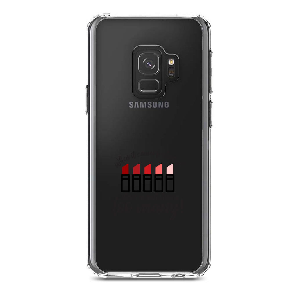 When It Comes to Lipstick, Never Too Many Red Clear Shockproof iPhone Case, view 19