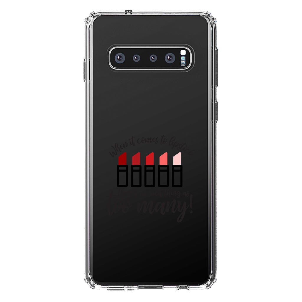 When It Comes to Lipstick, Never Too Many Red Clear Shockproof iPhone Case, view 16
