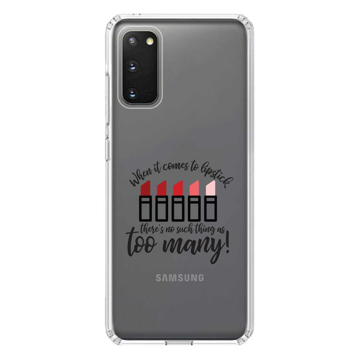 When It Comes to Lipstick, Never Too Many Red Clear Shockproof iPhone Case, view 15