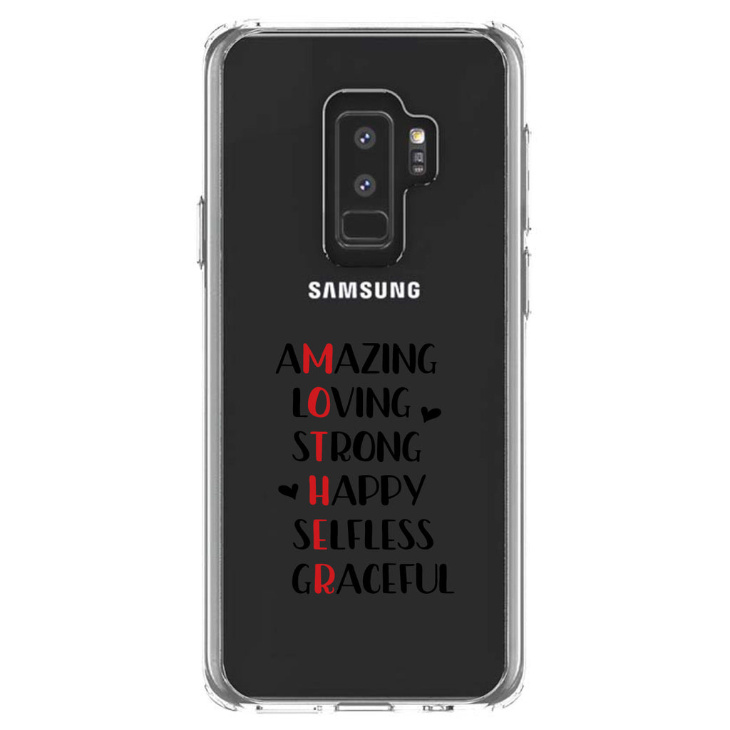 Mother Word Art, Amazing, Loving, Strong Clear Shockproof iPhone Case, view 20