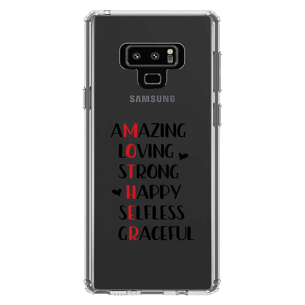 Mother Word Art, Amazing, Loving, Strong Clear Shockproof iPhone Case, view 11