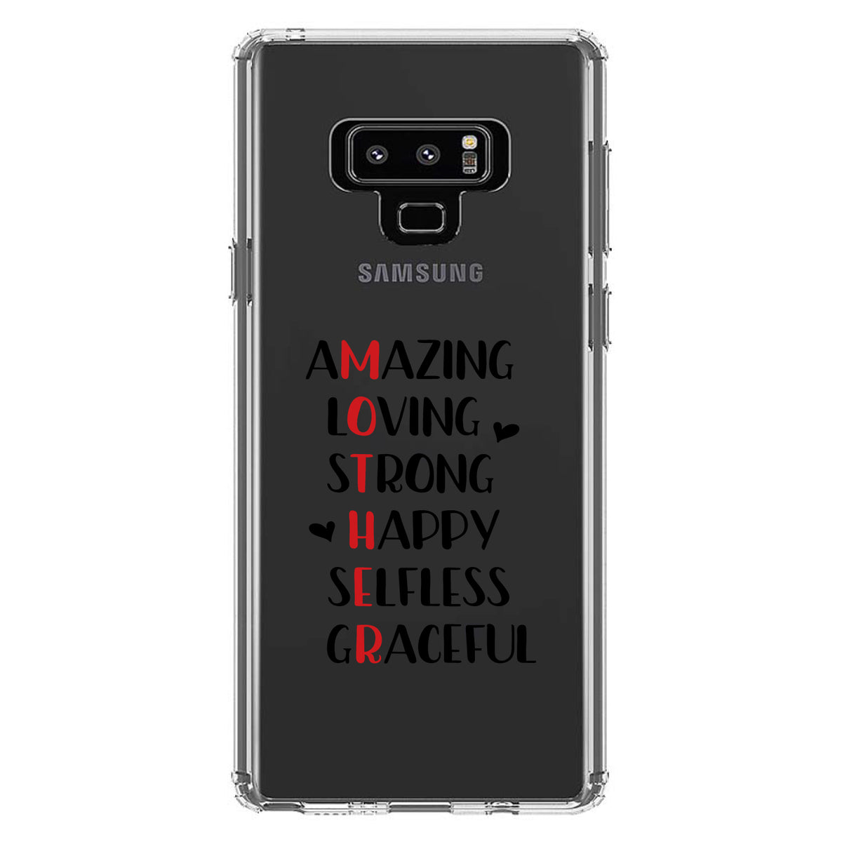 Mother Word Art, Amazing, Loving, Strong Clear Shockproof iPhone Case, view 11