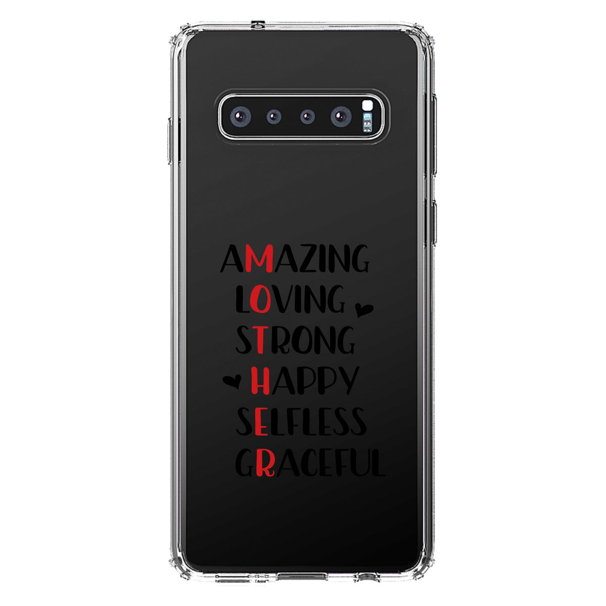 Mother Word Art, Amazing, Loving, Strong Clear Shockproof iPhone Case, view 16