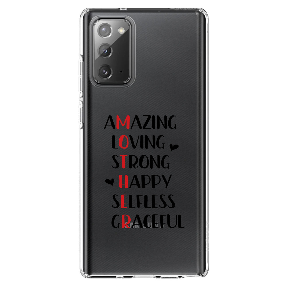 Mother Word Art, Amazing, Loving, Strong Clear Shockproof iPhone Case, view 7