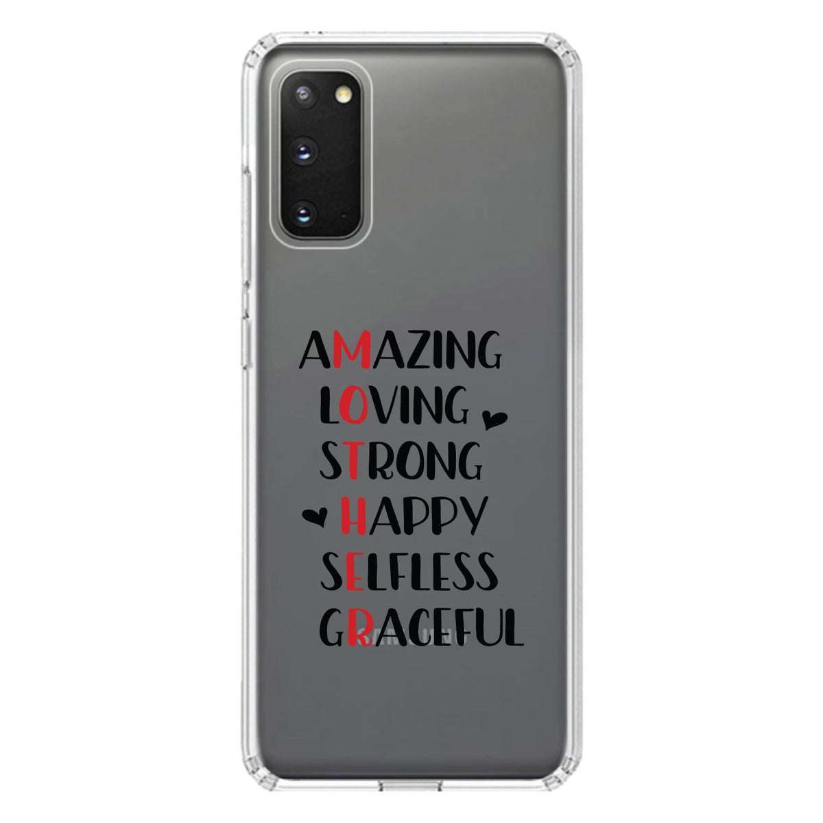 Mother Word Art, Amazing, Loving, Strong Clear Shockproof iPhone Case, view 15