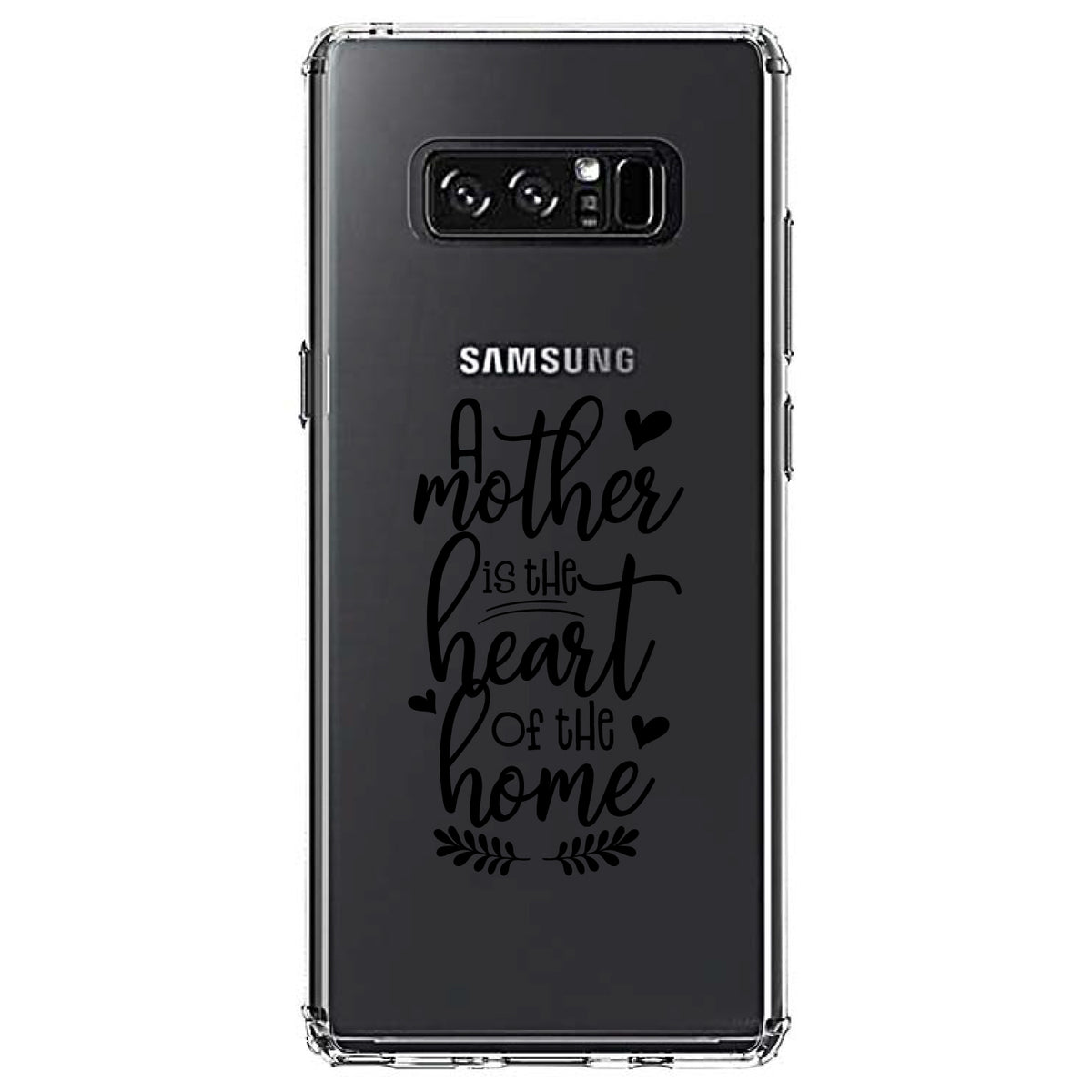 A Mother is the Heart of the Home Clear Shockproof iPhone Case, view 12