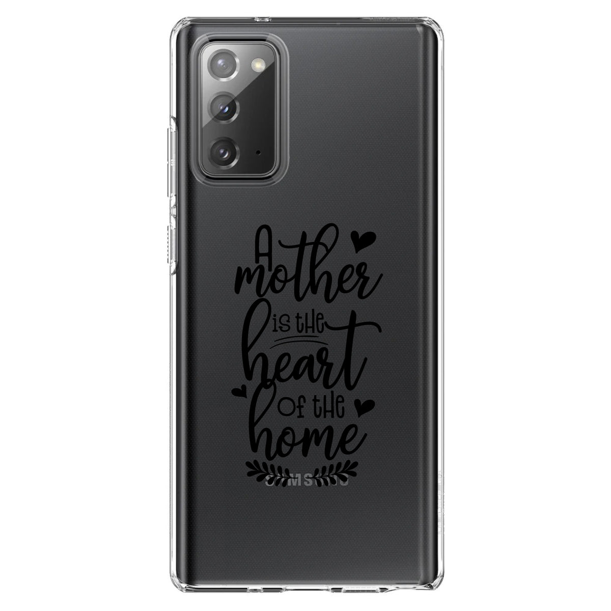 A Mother is the Heart of the Home Clear Shockproof iPhone Case, view 7