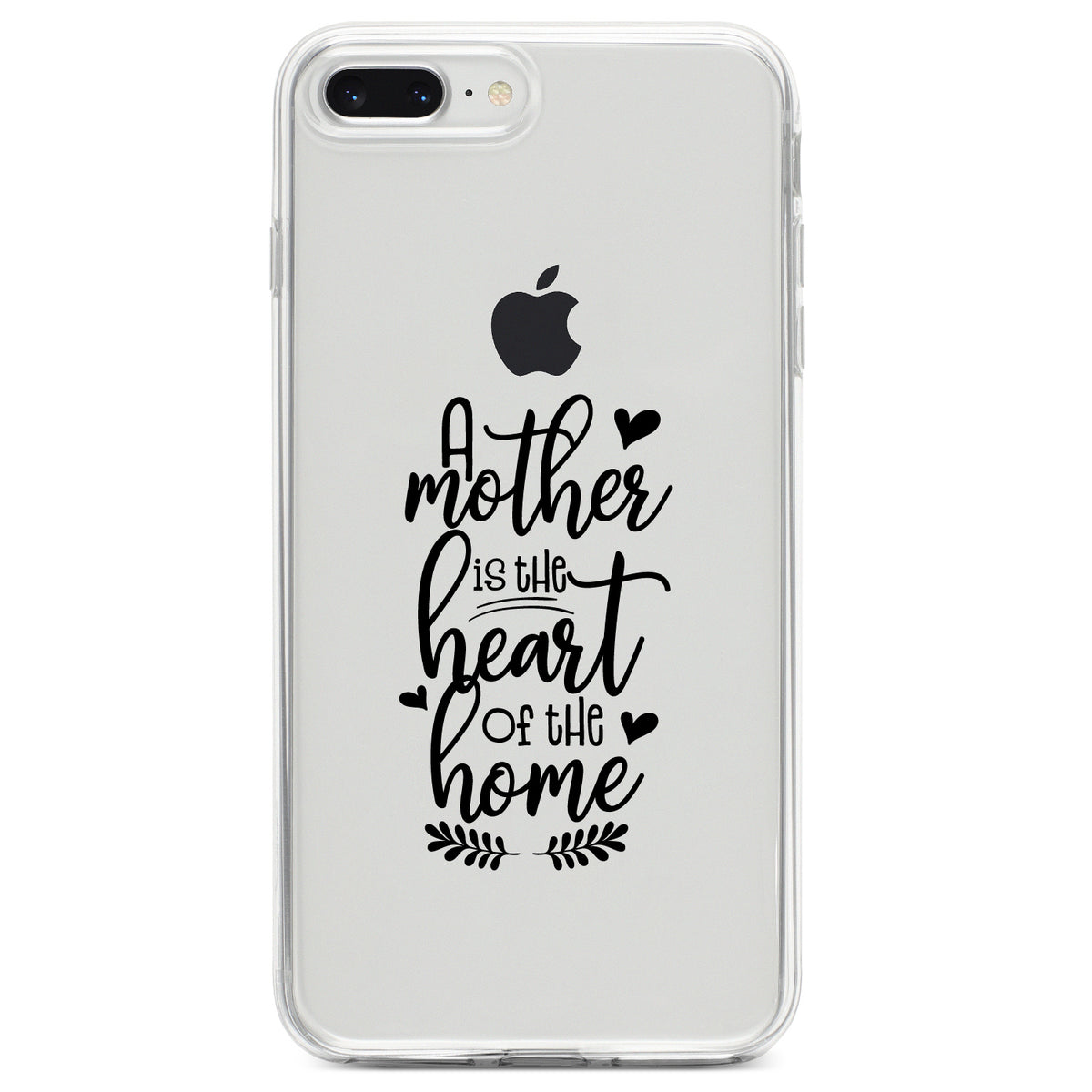A Mother is the Heart of the Home Clear Shockproof iPhone Case, view 6