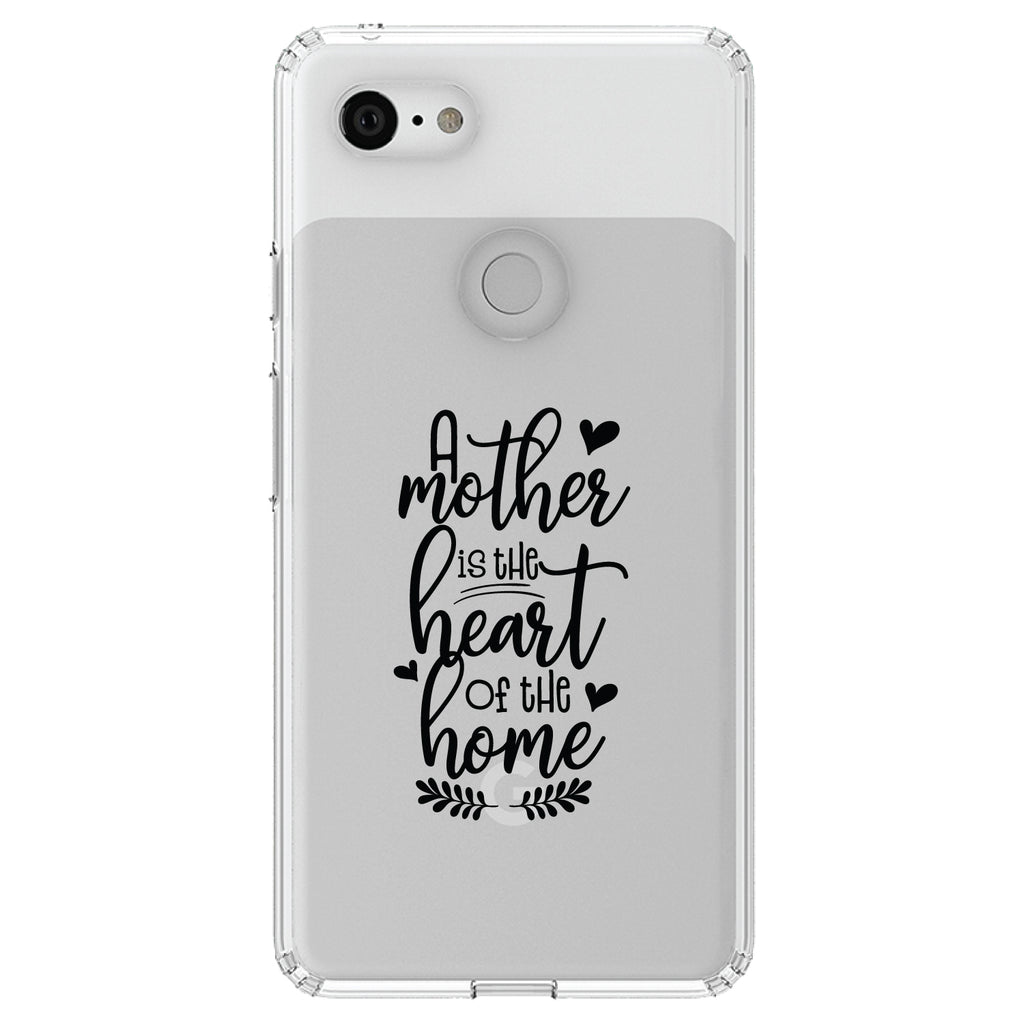 A Mother is the Heart of the Home Clear Shockproof iPhone Case, view 22