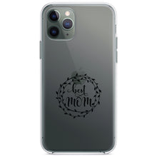 DistinctInk® Clear Shockproof Hybrid Case for Apple iPhone / Samsung Galaxy / Google Pixel - Best Mom - Vine Wreath