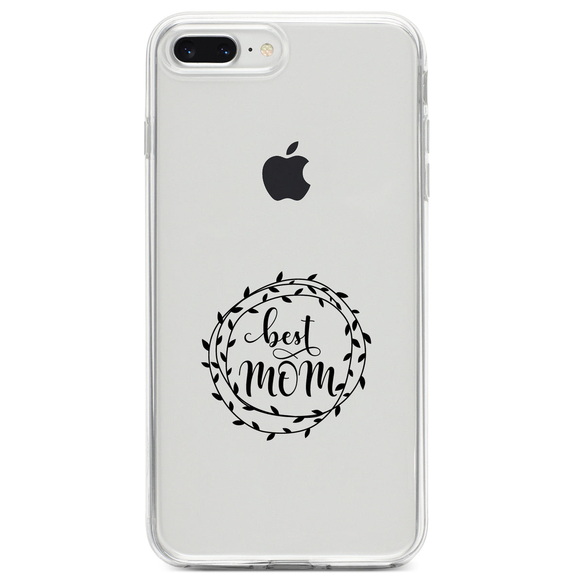 Best Mom, Vine Wreath Clear Shockproof iPhone Case, view 6