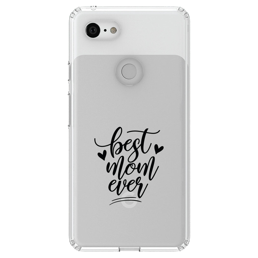 Best Mom Ever, Hearts Clear Shockproof iPhone Case, view 21