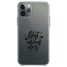 DistinctInk® Clear Shockproof Hybrid Case for Apple iPhone / Samsung Galaxy / Google Pixel - Best Mom Ever - Hearts