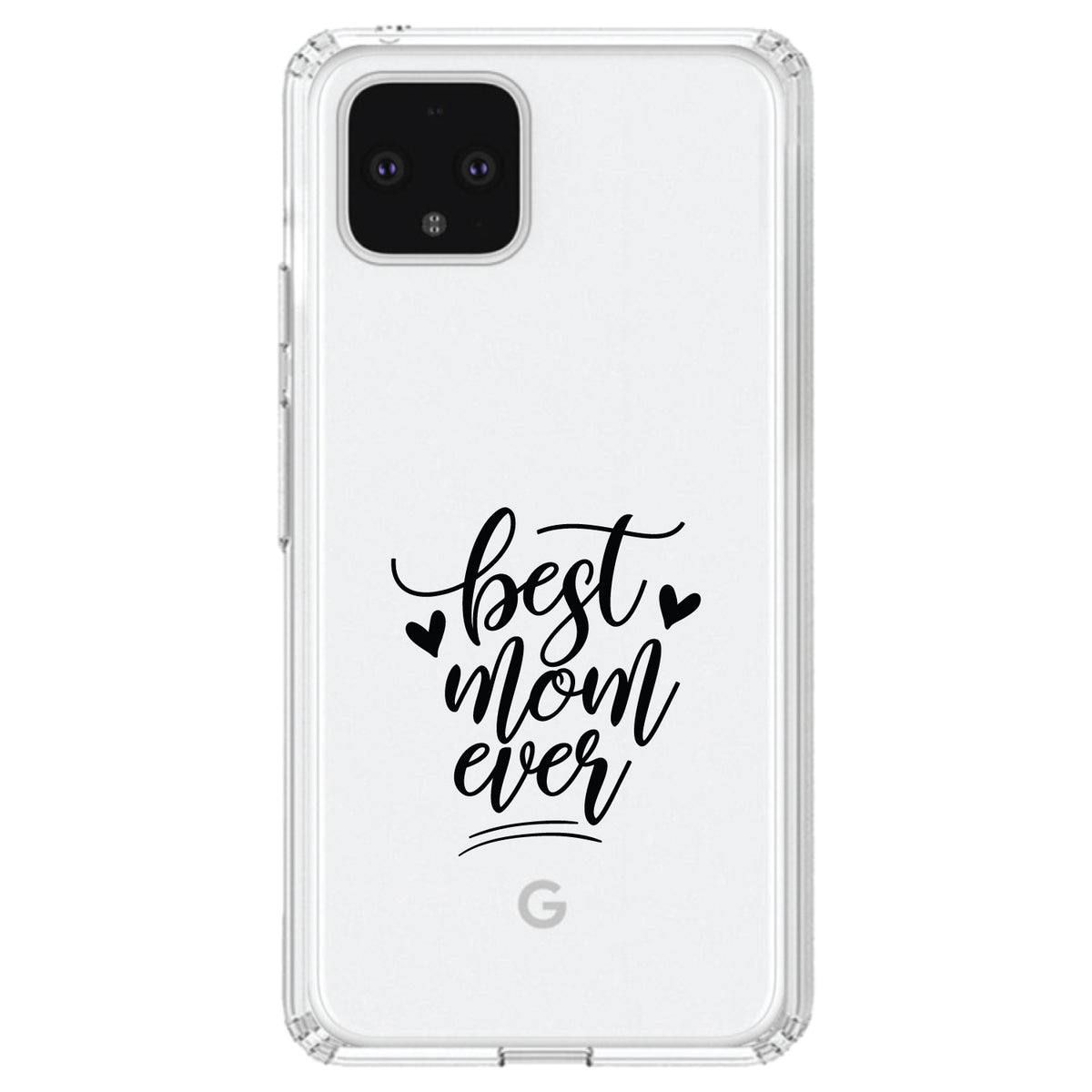 Best Mom Ever, Hearts Clear Shockproof iPhone Case, view 24