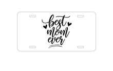 DistinctInk Custom Aluminum Decorative Vanity Front License Plate - Best Mom Ever - Hearts