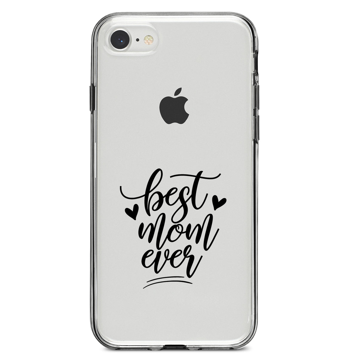 Best Mom Ever, Hearts Clear Shockproof iPhone Case, view 5