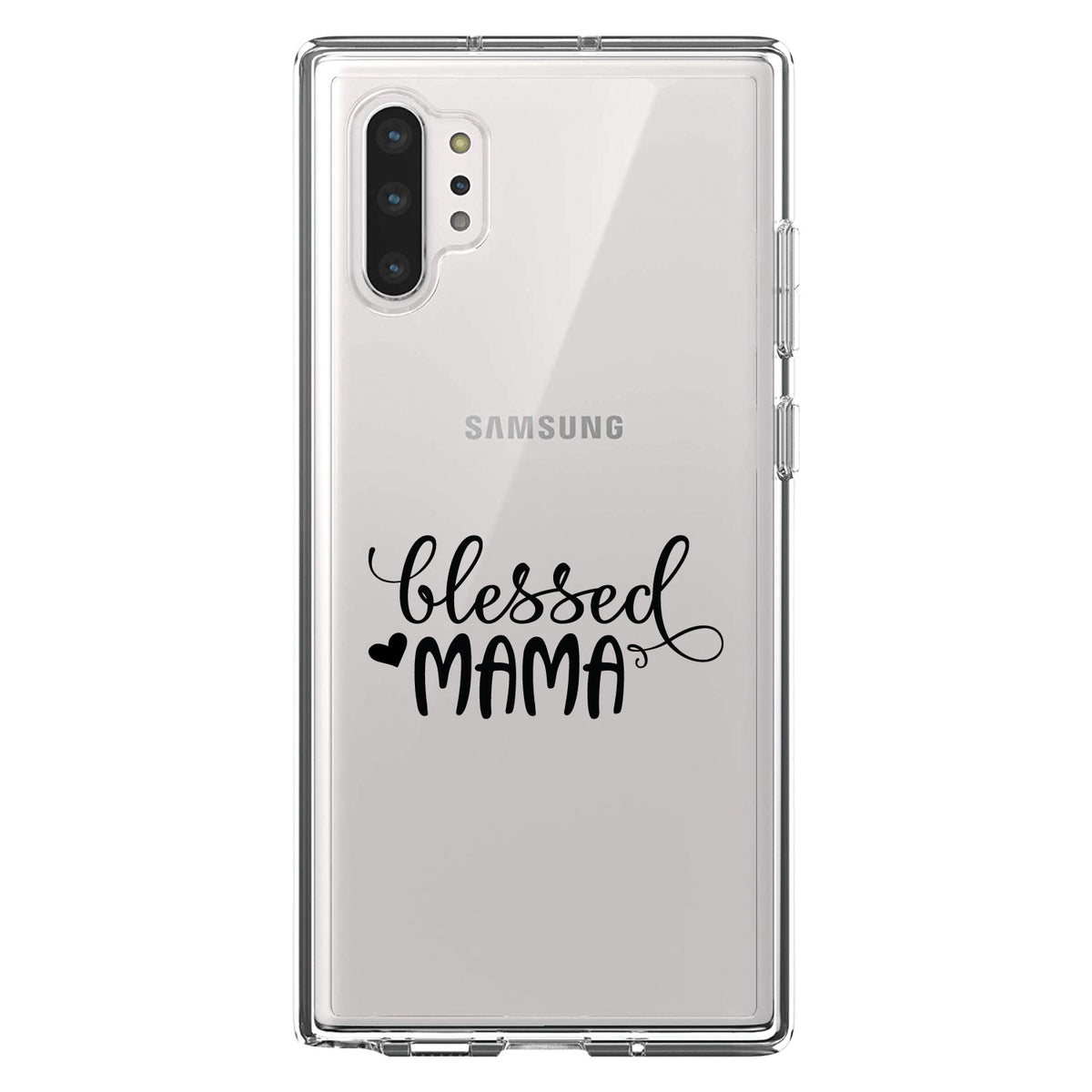 Blessed Mama, Heart Clear Shockproof iPhone Case, view 10