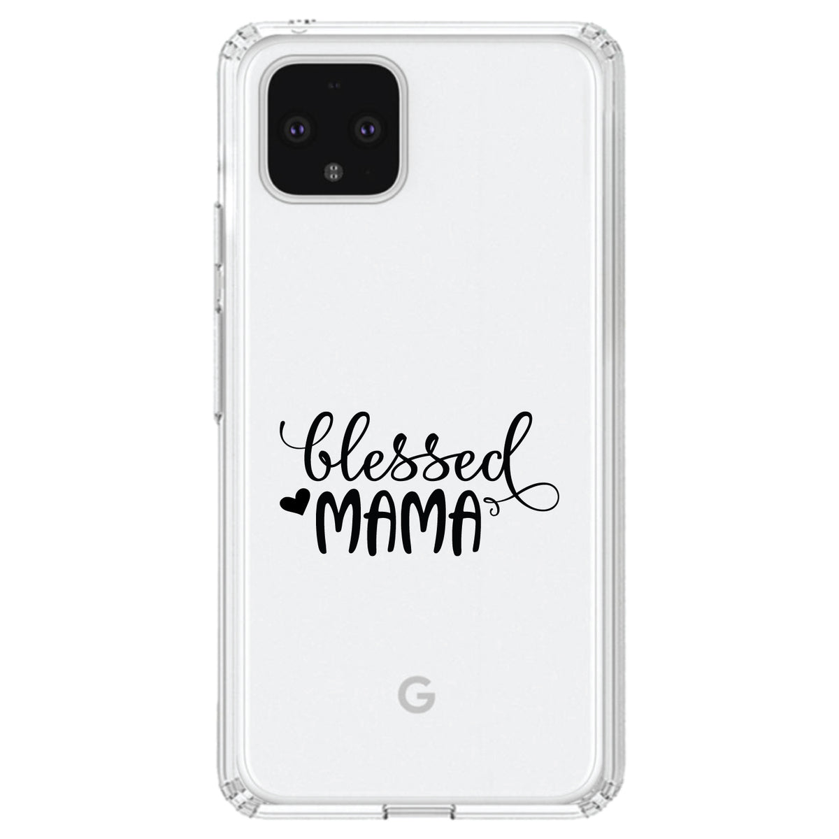 Blessed Mama, Heart Clear Shockproof iPhone Case, view 23