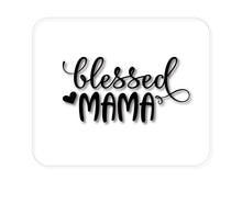 DistinctInk Custom Foam Rubber Mouse Pad - 1/4" Thick - Blessed Mama - Heart